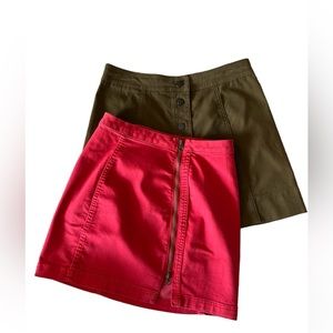 Madewell & Free People Mini Skirts Both Women Size 4